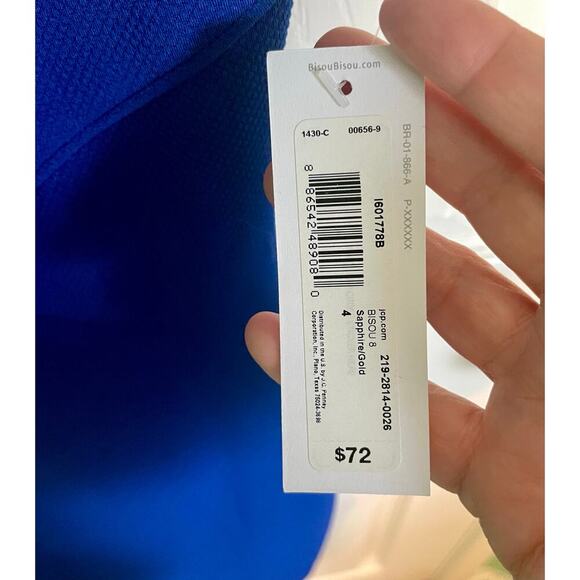 NWT Bisou Bisou Sapphire Blue Sleeveless Tank Sheath Dress Women's Size 4 - Picture 5 of 9